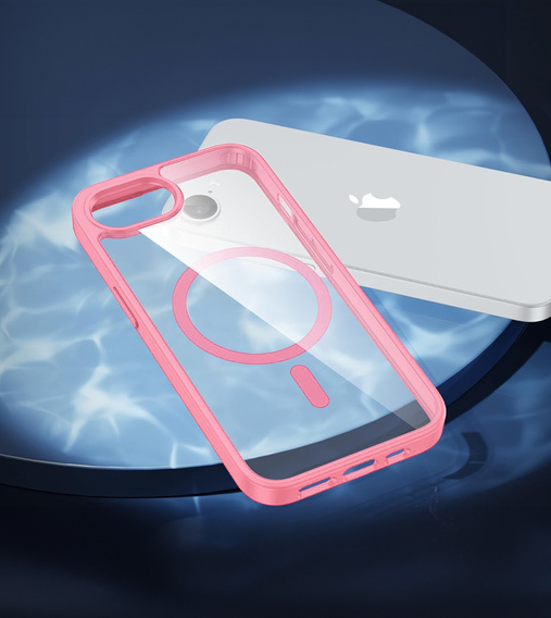 Magnetické pouzdro pro iPhone 16E, MagSafe, růžové + tvrzené sklo 9H