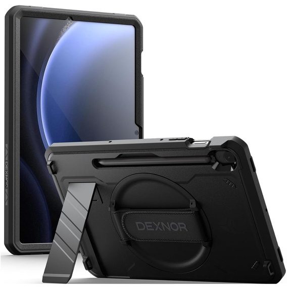 Pancéřové pouzdro pro Samsung Galaxy Tab S10 Lite / S10 FE / S9 FE / Tab S9, Dexnor Full Body, černé