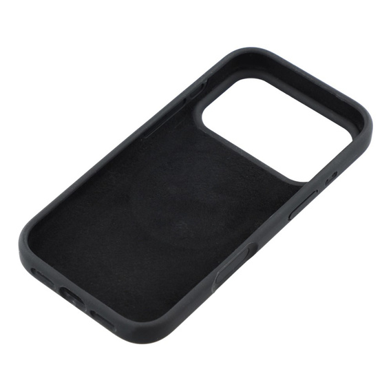 Silikonové pouzdro pro iPhone 17 Pro Max, pro MagSafe, proti nárazu, černé