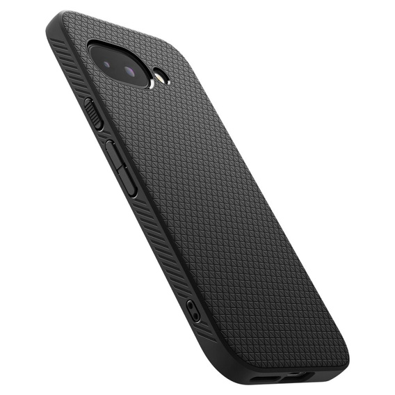 Pouzdro Spigen pro Google Pixel 9A, Liquid Air, černé + 9H tvrzené sklo