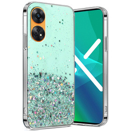 Pouzdro pro Oppo Reno8 T, Glittery, zelené