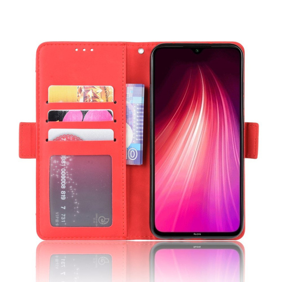 Klopové pouzdro pro Xiaomi Redmi Note 8T, Card Slot, červené