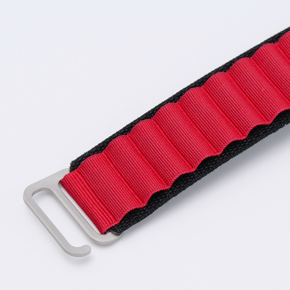 Nylonový řemínek pro Apple Watch 1/2/3/4/5/6/7/8/SE/ULTRA 42/44/45/49 mm, černý / červený
