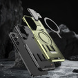 Pouzdro pro Samsung Galaxy A16, Military MagSafe with camera protection, zelené