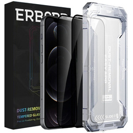 2x Tvrzené sklo pro iPhone 12 Pro Max, ERBORD 9H Easy App Anti-Peep