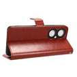Klopové pouzdro pro Huawei Nova 11i, Crazy Horse Wallet, hnědé