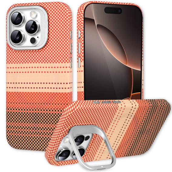 Pouzdro iPhone 16 Pro Max, Frame Kickstand, pro MagSafe, Sunset Orange
