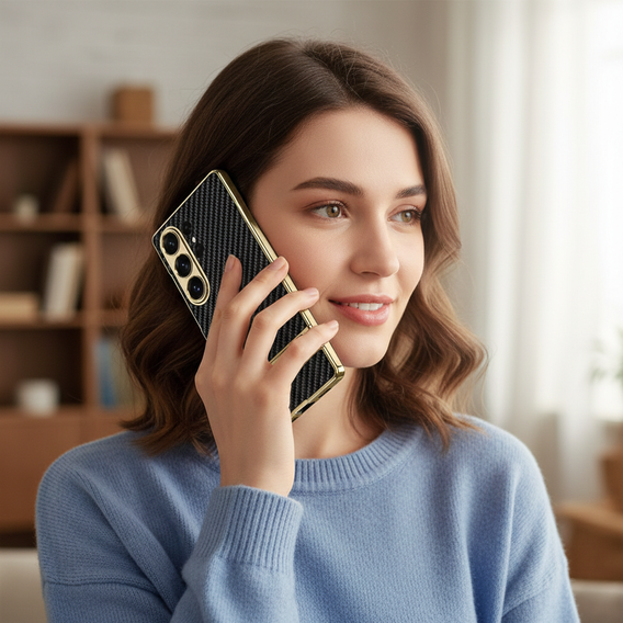 Pouzdro s podstavcem Electro Frame Leather pro Samsung Galaxy S26 Ultra