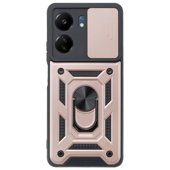 Pouzdro pro Xiaomi Redmi 13C / Poco C65, CamShield Slide, růžové rose gold