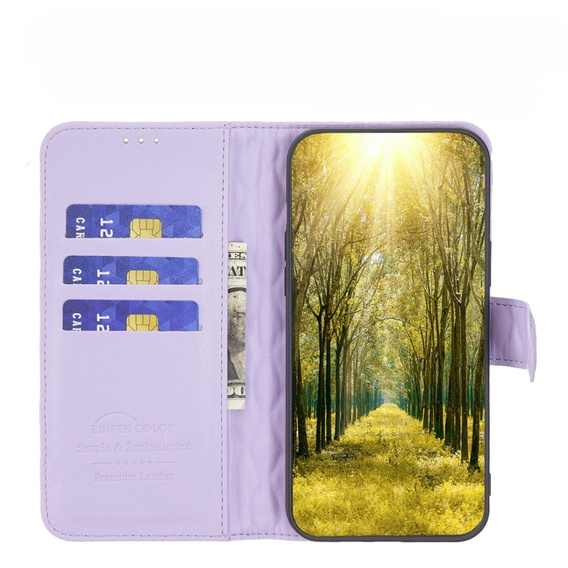 Klopové pouzdro pro Realme C55, Wallet, BINFEN COLOR, fialové