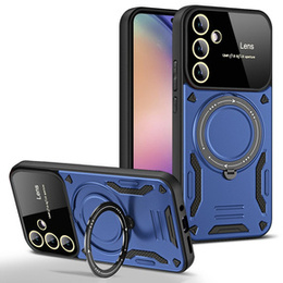 Obrněné pouzdro pro Samsung Galaxy A55 5G, Magnetic Ring, modré