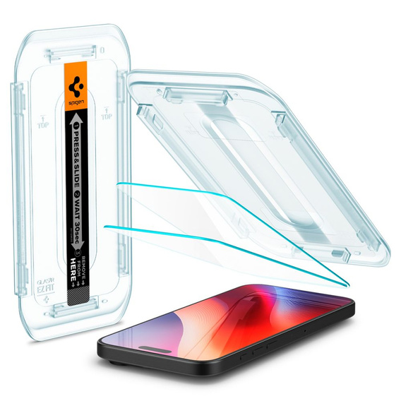 Spigen tvrzené sklo pro iPhone 17 / 17 Pro / 16 Pro, Glas.TR EZ Fit (2 ks)