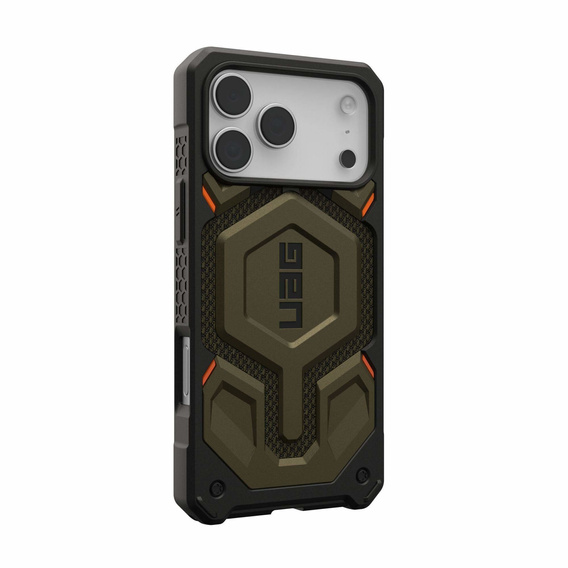 Pouzdro Urban Armor Gear pro iPhone 17 Pro Max, Monarch Pro Kevlar MagSafe, Kevlar Element Green