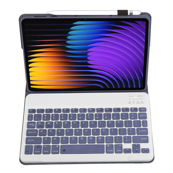 Pouzdro s bluetooth klávesnicí pro Xiaomi Pad 7 / 7 Pro, fialové