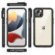 Vodotěsné pouzdro IP68 pro iPhone 15 Plus, Redpepper, černé