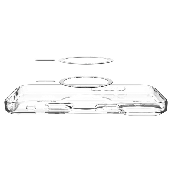 Spigen Ultra Hybrid MagSafe pouzdro pro iPhone 17, čiré/bílé