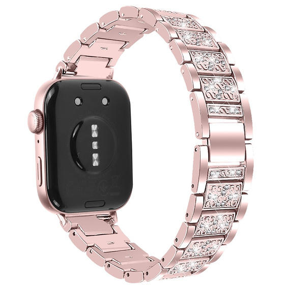 Diamantový náramek pro Xiaomi Smart Band 8 Pro, růžový