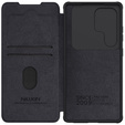 Flipové pouzdro NILLKIN pro Samsung Galaxy S25 Ultra, CamShield Qin Pro, kůže, černé