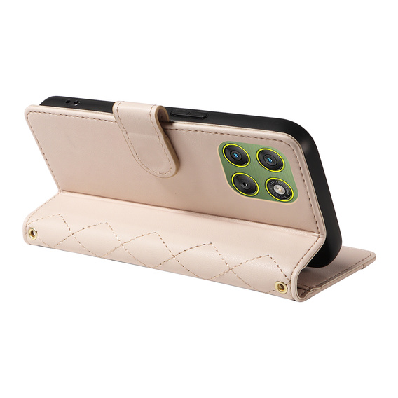 Pouzdro s klopou Rhombus Crossbody Leather pro Motorola Edge 70