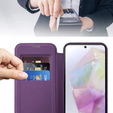 Klopové pouzdro pro Samsung Galaxy A36, RFID Wallet MagSafe CamShield, fialové