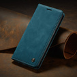 Pouzdro CASEME pro Xiaomi Redmi Note 10 / 10S, Leather Wallet Case, zelené
