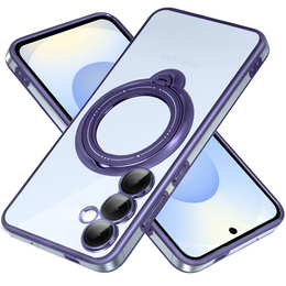 Magnetické pouzdro pro Samsung Galaxy S25, pro MagSafe, fialové