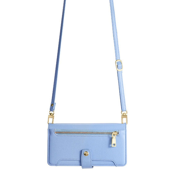 Klopové pouzdro pro Oppo Reno 13, Wallet Zipper Pocket, modré