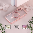 Pouzdro pro iPhone 16 Plus, Electro MagSafe, růžové + sklo na displej