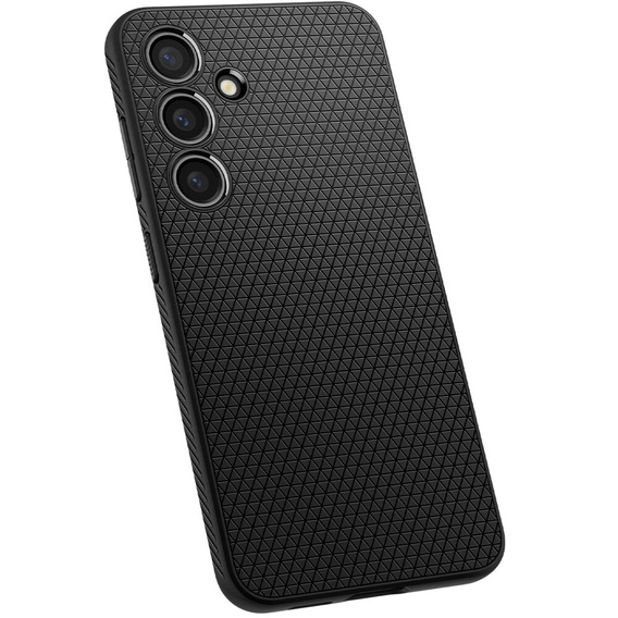 Pouzdro Spigen pro Samsung Galaxy S24, Liquid Air, černé + 9H tvrzené sklo