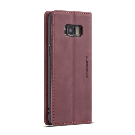 Pouzdro CASEME pro Samsung Galaxy S8, Leather Wallet Case, kaštanové