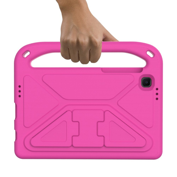 Dětské pouzdro pro Samsung Galaxy Tab A7 Lite 8.7 T220 / T225, dětské pouzdro s rukojetí, růžové