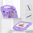 Dětské pouzdro pro Samsung Galaxy Tab A7 Lite 8.7 T220/T225, Cute Patterns, se stojánkem, fialové