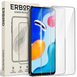 2x tvrzené sklo pro Xiaomi Redmi Note 11 Pro, ERBORD 9H Hard Glass na displeji
