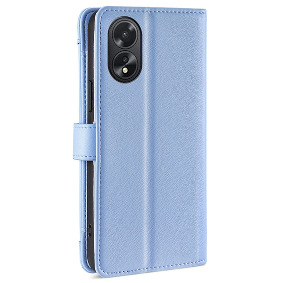 Klopové pouzdro pro Oppo A38 / A18 4G, Wallet Zipper Pocket, modré