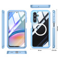 Pouzdro pro Samsung Galaxy A16, Shockproof, se sklem, pro MagSafe, modré