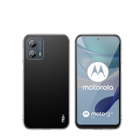 Pouzdro MOFI pro Motorola Moto G53 5G, tenké, průhledné