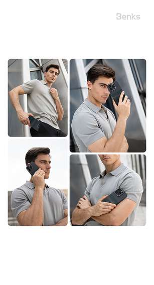 Pouzdro BENKS Kevlar Magnetic Armor Pro Aurora 600D B062 pro MagSafe pro iPhone 15 Pro Max