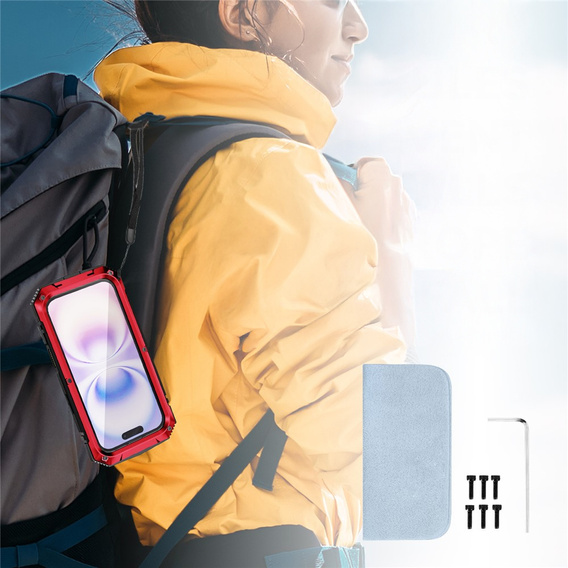 Pouzdro R-JUST s podstavcem a integrovaným sklem pro iPhone 17