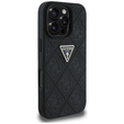 Pouzdro Guess Grained Hot Stamp 4G Triangle Metal pro iPhone 16 Pro Max