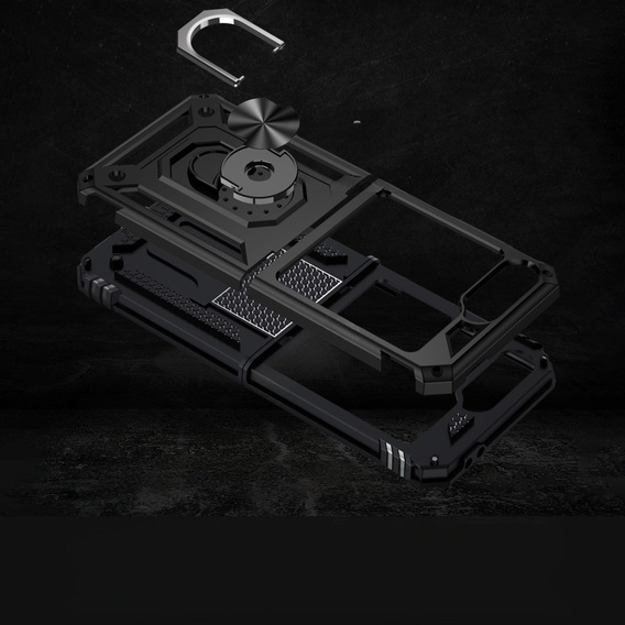 Pancéřové pouzdro pro Samsung Galaxy Z Flip7 FE / Z Flip6, Nox Case Ring, černé
