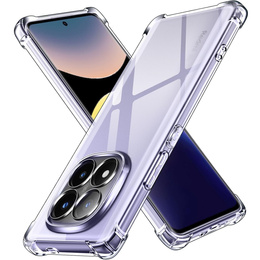 Pouzdro pro Xiaomi Redmi Note 14 Pro+ 5G, Erbord Dropproof, průhledné + sklo