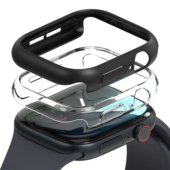 Pouzdro Ringke pro Samsung Galaxy Watch 6 Classic 47mm, Slim, 2-Pack, čiré/černé