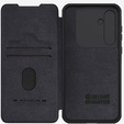 Flipové pouzdro NILLKIN pro Samsung Galaxy A55, CamShield Qin Pro, kůže, černé
