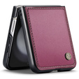 Pouzdro pro Samsung Galaxy Z Flip7 FE / Z Flip6, CASEME Litchi Leather, červené