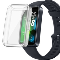 2w1 Etui z Osłoną Silikonową do Huawei Band 8, Przezroczyste