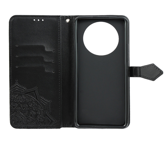 Klopové pouzdro pro Realme 11 Pro / 11 Pro +, Mandala, černé