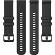 Univerzální silikonový řemínek 20 mm, černý