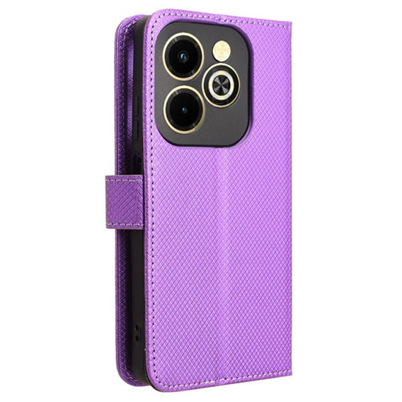 Klopové pouzdro pro Infinix Hot 40i, Wallet Smart Magnet, fialové