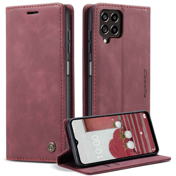 Pouzdro CASEME pro Samsung Galaxy M33 5G, Leather Wallet Case, kaštanové