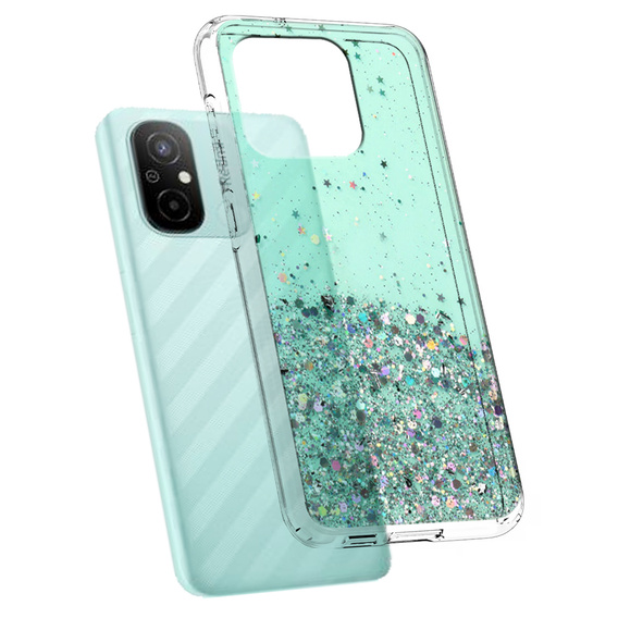 Pouzdro pro Xiaomi Redmi 12C, Glittery, zelené
